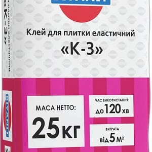 Клей для плитки еластичний Biyanit K-3